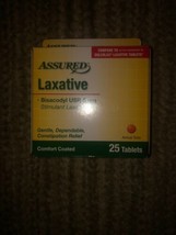 Assured Bisacodyl Laxative Tablets, 25-ct.-Brand New-SHIPS Same Business Day - £13.43 GBP