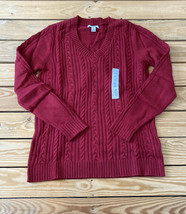croft &amp; barrow NWT $36 women’s v neck sweater Size S red X5 - £9.42 GBP
