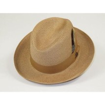 Men Bruno Capelo Summer Spring Soft Straw Style Hat Godfather GF211 Cognac image 2