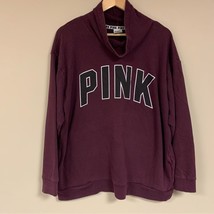 Pink Victoria’s Secret Burgundy Maroon Cozy Oversized Sweatshirt Pullover Comfy - £21.70 GBP