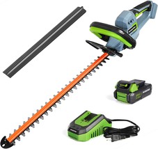 20&quot; Dual Action Blades Electric Gardening Tool, 20V Cordless Hedge Trimmer, - £89.40 GBP