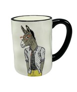 Signature Housewares Stoneware Mug With Hipster Donkey Illustration - £10.90 GBP