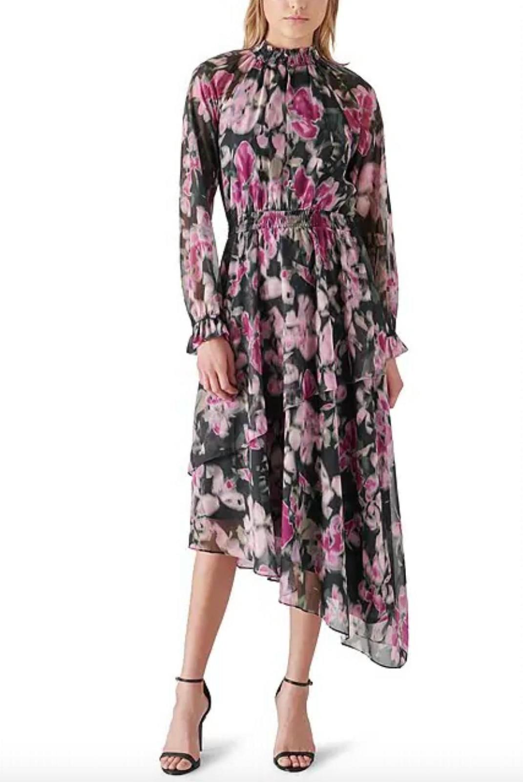 Steve Madden Starla Midi Dress Black Multi - $81.00