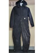 BG) Carhartt Men Black Quilted Lined Work Coveralls Adult X01 BLK 48 Reg... - $98.99