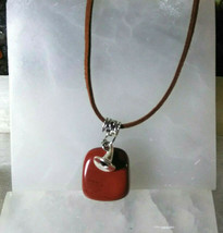 Necklace with Red Jasper Pendant with a Witches Hat Gift Ideal Valentines Day - £12.78 GBP
