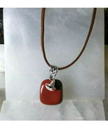 Necklace with Red Jasper Pendant with a Witches Hat Gift Ideal Valentine... - £12.82 GBP