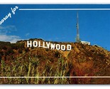 Hooray For Hollywood Famous Sign Hollywood California CA UNP Chrome Post... - $4.90