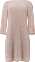 Jessica Howard Blush Pink Glitter Sheath Dress w/ 3/4 Sleeves Size 8 NWOT - £61.48 GBP