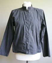 Eileen Fisher PL Petite Cotton Gray Notch Collar Snap Front Blazer Jacket SJ1 - £21.44 GBP
