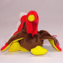 RARE Ty Beanie Baby GOBBLES The Turkey 1996 Retired Beanie Baby With Bot... - £7.77 GBP