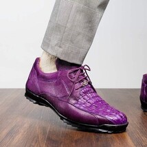 Marco Di Milano genuine caiman hornback & original lizard Sneaker Crater Purple image 7