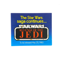 Star Wars Revenge of the Jedi 1982 Coming Soon Kenner Toys Mini Flyer Insert - $72.43