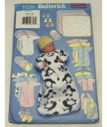 Vintage Butterick 5220 Baby Fast Easy Blanket Sleeper Hat Newborn Small ... - £15.79 GBP