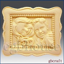 2D Silicone Soap Mold  - Mother and Child in Classic Frame - £21.96 GBP