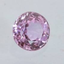 Sapphire Ceylon Pink Faceted 5 mm Diamond Cut Round Sri Lanka Gemstone .68 carat - £75.00 GBP