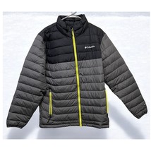 COLUMBIA Gray Puffer Jacket NEW 2 tone Coat Insulated Size Large Men Women - £47.29 GBP