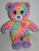 Build A Bear Rainbow Plush Leopard Heart Secret Diary Bear 13&quot; Record A Message - £12.17 GBP