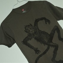 CRAZY DANCING ANGRY APE / MONKEY T-SHIRT ~ Sz Small ~ VGC ~ Olive Drab c... - $9.89