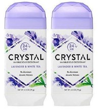 (2 Ct) Crystal Aluminum-free Natural Deodorant Lavender &amp; White Tea 2.5 ... - £16.46 GBP