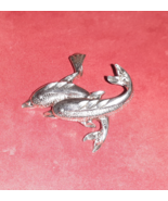 925 sterling silver dolphin family pendant charm jewelry - $14.95