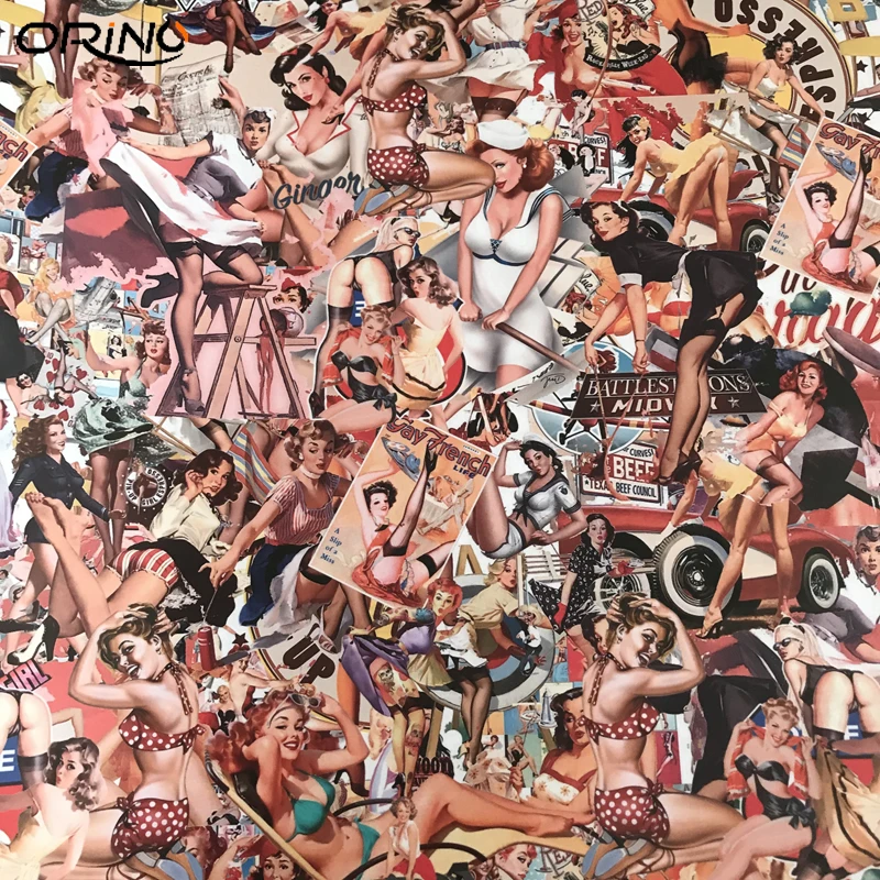 Ro pin up sticker bomb vinyl pin up wrap sticker computer skateboard motorcycle luggage thumb200