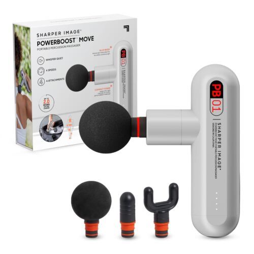 Sharper Image Deep Tissue Portable Percussion Massage Gun, Powerboost Move Full - $60.79