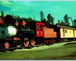 Locomotive Chief Crazy Horse Black Hills Central RR SD UNP Chrome Postca... - $9.85