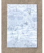 Vintage Mouth Artist Ann Adams Blank Notecard Card Springtime Birds Bird... - $3.71