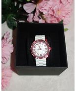 Raynell watch metallic red and white rubber new - $1,250.80 MXN
