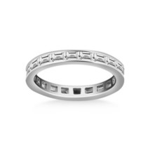 Baguette Diamond Eternity Ring/1.00 carat diamond wedding band 14k white gold - £5,091.89 GBP+