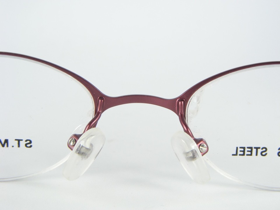 ST. MORITZ CYBER 805 WINE MATT EYEGLASSES GLASSES METAL FRAME 44-19-140mm "READ" Item image 7