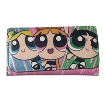 The Powerpuff Girls Action Pose Long Wallet Snap Closure Cartoon Network - $9.64