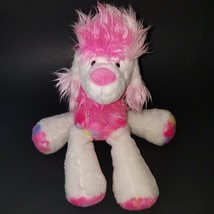 Pink White Puppy Dog Bean Bag Plush 12&quot; Stuffed Animal Toy Aurora SOFT - £19.69 GBP