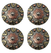 Concho Set of 4 Conchos Western Saddle Tack Copper Flower Co543 - £19.12 GBP