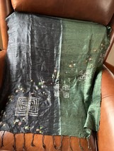 Unique &amp; Beautiful Dark Green &amp; Black w Painted Geometric Frank Lloyd Wright - $47.43