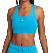 Nike Women's Plus Size Swoosh Padded Sports Bra Laser Blue/White 2X BV3636-448 - $38.00