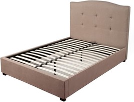 Queen-Size Amanda Tufted Upholstered Platform Bed By Alpine Furniture. - £477.36 GBP