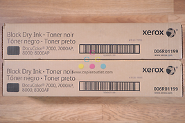 Lot of 2 Xerox Black Dry Ink Toner 006R01199 DocuColor 7000,7000AP,8000,... - $188.10
