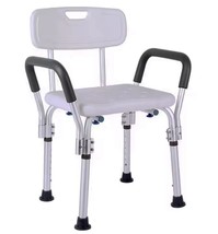 Orthologics™ Adjustable Shower Bath Chair Backrest Seat Stool Armrest El... - $981.58 MXN