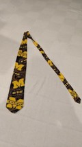 Michigan Wolverines Necktie Men’s Classic Neck Tie MI Go Blue Woverines Tie Mens - £11.86 GBP