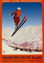 6175.Paris Lyon Mediterrane��� Chamonix Mont Blanc Poster.Wall Art Decorative. - £12.65 GBP+