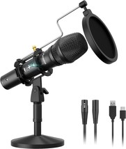 USB/XLR Podcast Dynamic Microphone, MAONO Studio Mic Kit with Volume Control, - £60.33 GBP