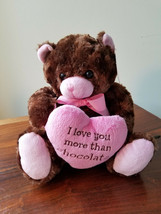 Burton + Burton &quot;I Love You More Than Chocolate&quot; Valentines Teddy Bear (... - $19.75