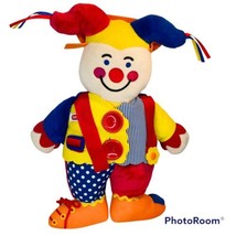 Schylling Dress Me Jester 14” Plush Soft Toddler Toy Teaching Dressing Skills - £17.72 GBP