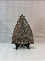 Christmas Tree Nut Dish Antique International Silver Company - $14.85