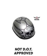 Silver Novelty Helmet With Burning Skull Flame Costume Motorcycle Biker ... - $42.94 CAD
