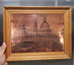 Copper Etching St. Paul&#39;s Cathedral Etchmaster Original Wall Hanging Eng... - £14.49 GBP