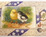 A JOYOUS EASTER Circa 1910 Baby BIRD Chicks Religious HOLIDAY Embossed P... - $12.99
