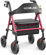 Walkers for Seniors with Seat, Foldable Rollator Walker, Reinforced Alum... - $4,944.78 MXN
