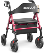 Walkers for Seniors with Seat, Foldable Rollator Walker, Reinforced Alum... - $362.51 CAD